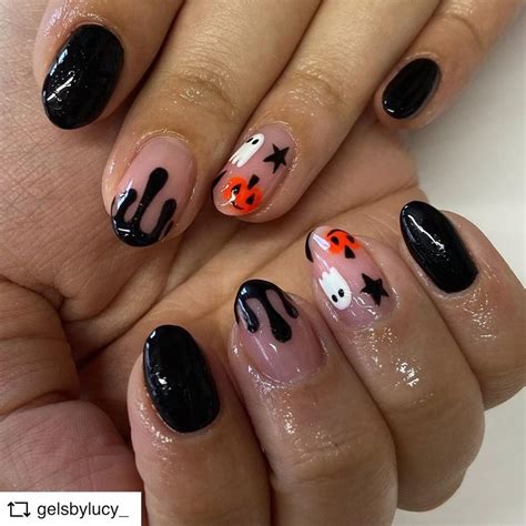 acrylic halloween nail designs|easy quick halloween nail designs.